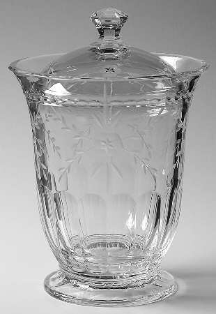 Chantilly Biscuit Barrel & Lid by Gorham Crystal