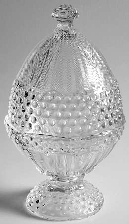 Emily's Attic Clear Egg Shape Candy Dish & Lid