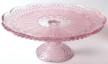 Emily's Attic Pink 11" Diameter Pedestal Cake Stand