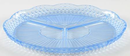 Emily's Attic Blue 13" Oval 3 Part Relish