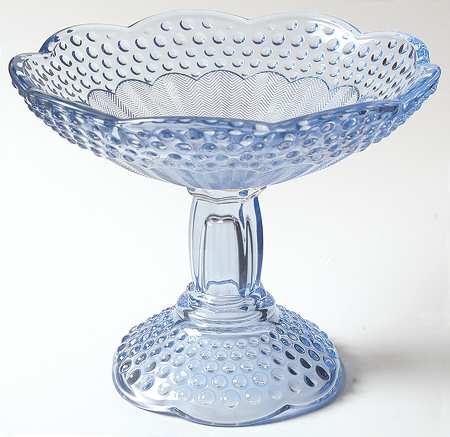 Emily's Attic Blue Round Compote (Height X Width)