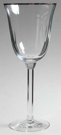 Heather Platinum Water Goblet by Gorham Crystal