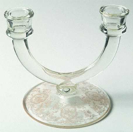 Bridal Bouquet (Gold Encrusted, Stem 35) Double Light Candlestick