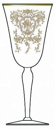 Bridal Bouquet (Gold Encrusted, Stem 35) by Glastonbury - Lotus