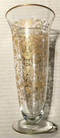 Bridal Bouquet (Gold Encrusted, Stem 35) 10" Flower Vase
