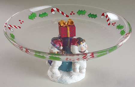 Winter Follies Footed Plate