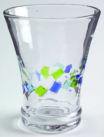 Harlequin II (Blue & Green) 16 Oz Flat Tumbler
