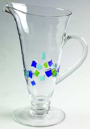 Harlequin II (Blue & Green) 32 Oz Pitcher
