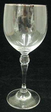 Rondelle (Plain Bowl, Platinum Trim) by Gorham Crystal