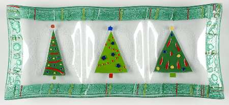 Christmas Splendor 3-Part Rectangular Divided Tray