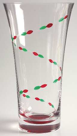 Christmas Jewels (Red Foot) 10" Flower Vase