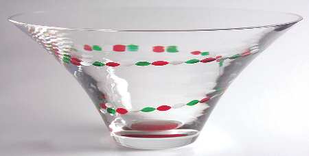 Christmas Jewels (Red Foot) 10" Round Bowl