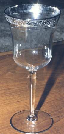 Minton (1000, Platinum Encrusted) Water Goblet by Glastonbury - Lotus