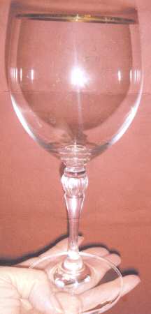 Rondelle (Plain Bowl, Gold Trim) by Gorham Crystal