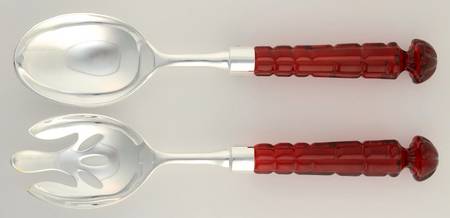 Dublin Red Salad Serving Set (Spoon & Fork)