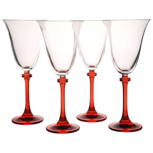 Liberty Red Water Goblet - Set of 4