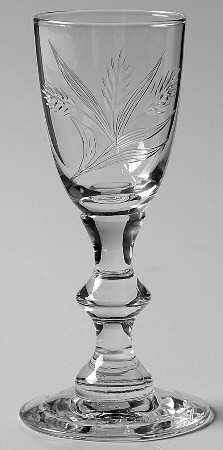 Wheat (Polished Cutting) Cordial Glass by Hawkes