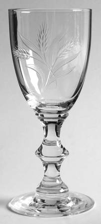 Wheat (Gray Cut) Sherry Glass by Hawkes