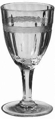 Banded Flute Clear by Heisey