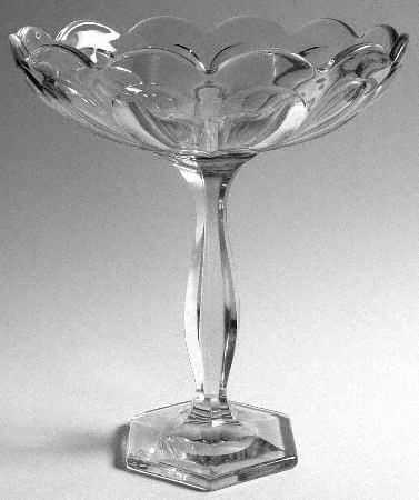Priscilla (Stem 351) Stemmed Shallow Bowl