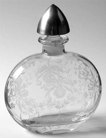 Orchid Decanter & Sterling Overlay Stopper