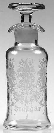Orchid Salad Dressing/Vinegar Bottle & Stopper