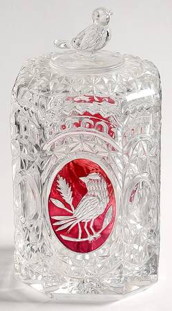 Byrdes Collection, The Ruby Biscuit Barrel & Lid