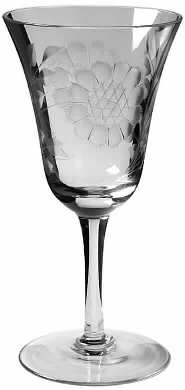 Cornflower (Smooth Stem, Non Optic) Water Goblet