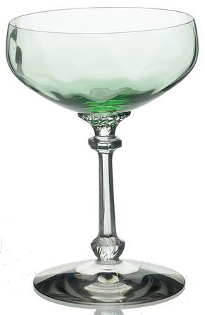 Old Dominion Green (Green Bowl, Clear Stem) Champagne/Tall Sherbet