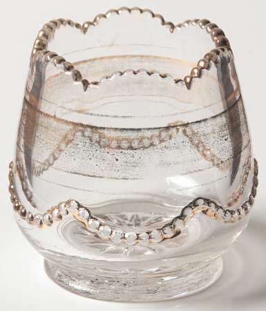 Beaded Swag Clear Toothpick Holder