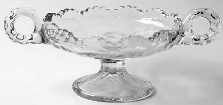 Colonial Scalloped Top 2 Handled Footed Open Jam/Jelly