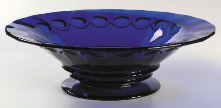 Thumbprint and Panel Cobalt by Heisey