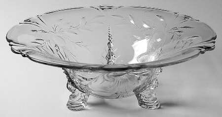 Fuchsia 11" 3 Toed Dolphin Floral Bowl