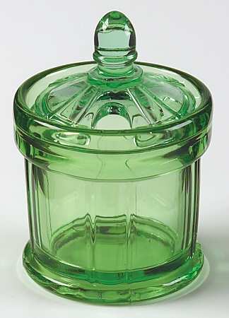 Rib and Panel Green Mustard & Lid