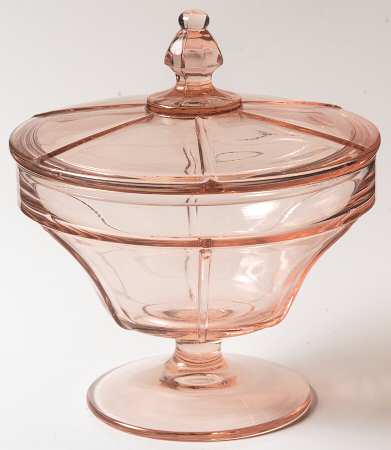 Rib and Panel Pink by Heisey