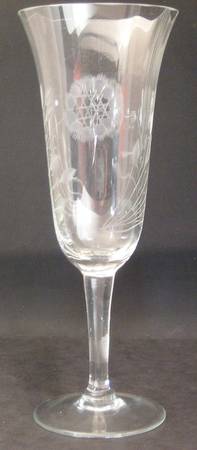 Cornflower (Smooth Stem, Optic) Fluted Champagne