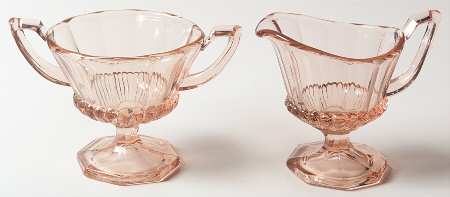 Petal Pink Creamer & Open Sugar Set