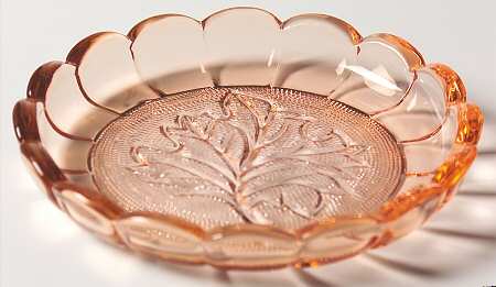 Oak Leaf Pink by Heisey