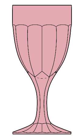 Narrow Flute Pink Flamingo (Stem 393)