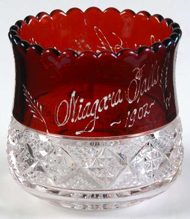 Square in Diamond Point Ruby Flash Mini Open Sugar