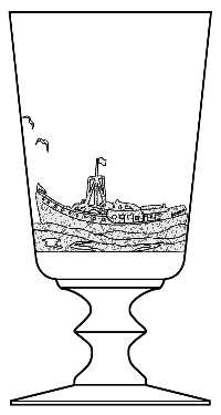 Motor Boat Etching