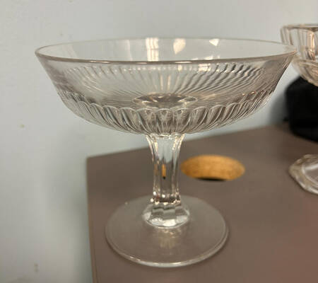Narrow Flute with Rim Clear (Line 472) Open Footed Tall Jam/Jelly