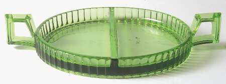 Narrow Flute with Rim Green (Line 473) by Heisey