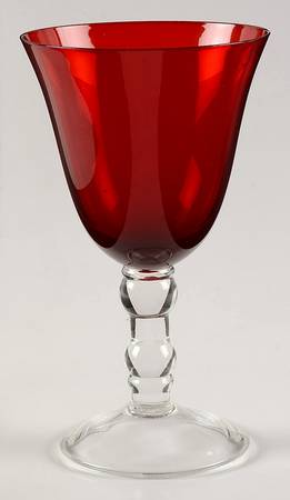 Ruby Red Water Goblet