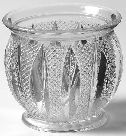 Pointed Oval in Diamond Point Clear Sugar Bowl W/Lip No Lid