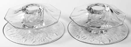 1252-1 Clear Candlestick Single Light Set of 2