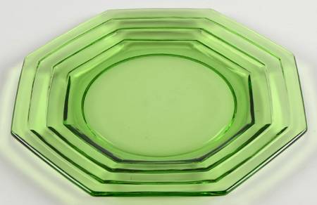 Stepped Octagon Green by Heisey