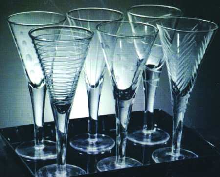 Metropolis (Multimotif Etchings) Cordial Glass by Home Essentials