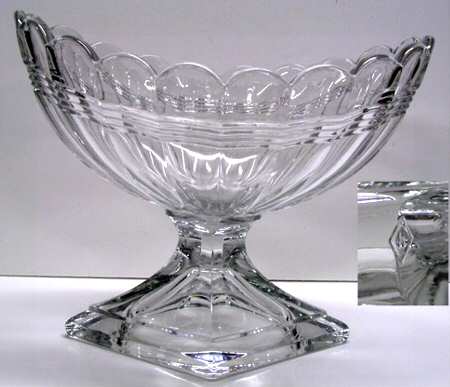 Banded Diamond Foot by Heisey