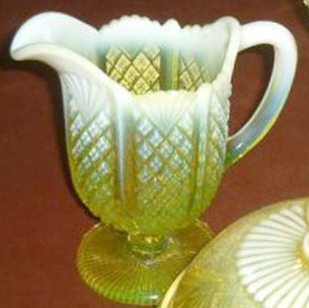Prince Charles Vaseline (Opalescent) by Henry Greener Co